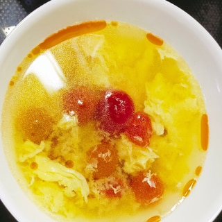 トマトと卵の酸辣湯風スープ